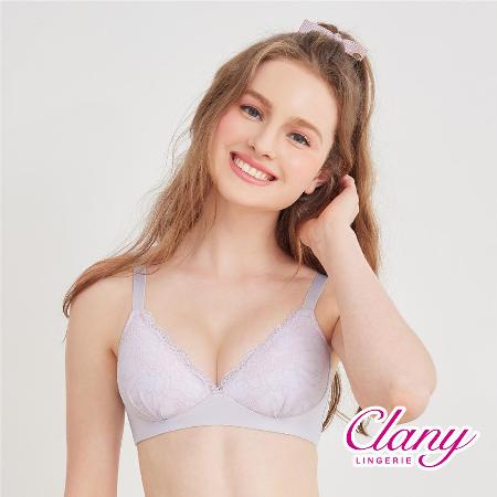 【可蘭霓Clany】台灣製立體美型V曲線無鋼圈2.0吸濕排汗S-Q/2XL加大尺碼無感旅行內衣 星晨灰 6976-61♒20C001